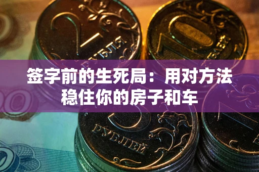 北京签字前的生死局：用对方法稳住你的房子和车