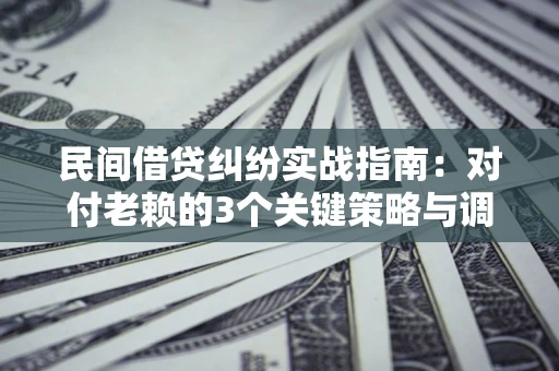 北京民间借贷纠纷实战指南：对付老赖的3个关键策略与调解盲区解析