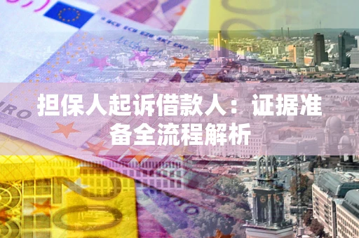 北京担保人起诉借款人：证据准备全流程解析