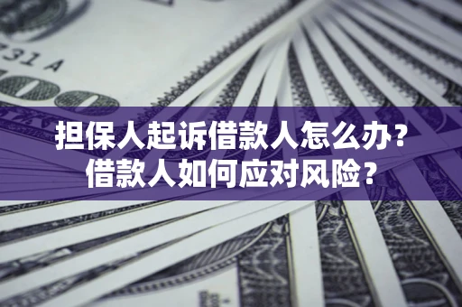 北京担保人起诉借款人怎么办？借款人如何应对风险？