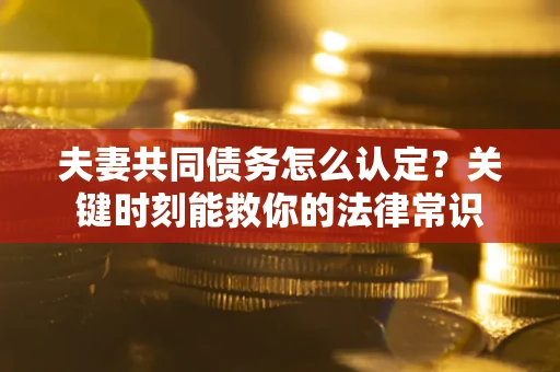北京夫妻共同债务怎么认定？关键时刻能救你的法律常识