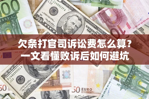北京欠条打官司诉讼费怎么算？一文看懂败诉后如何避坑